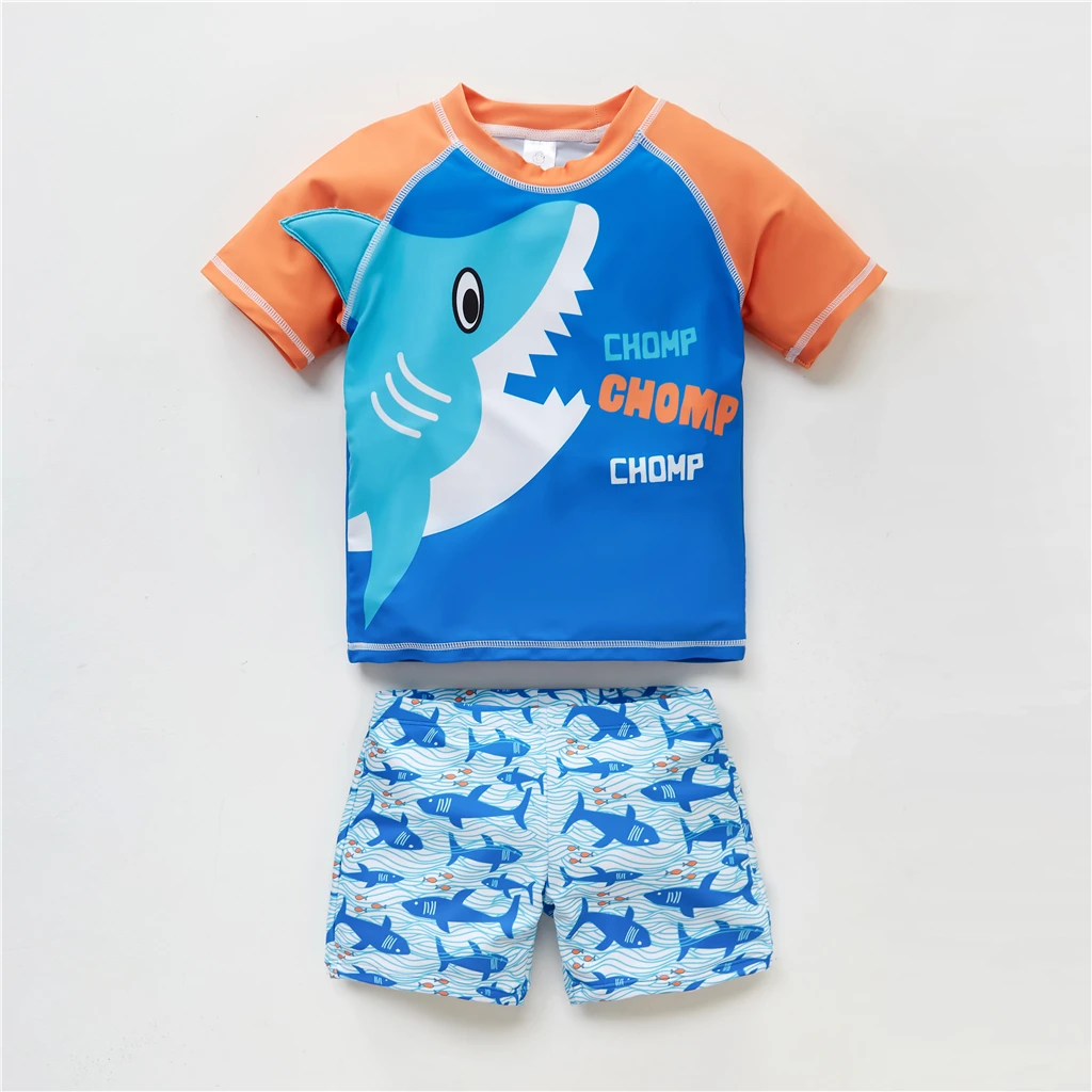 Animais dos Desenhos Padrão de Peixes Nova Moda Crianças Meninos Natação Wear Legal Animados Impresso Bebê Menino Maiô Beach Criança 3 High Quality Mamãe e Bebê