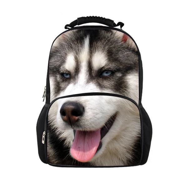 

FORUDESIGNS 3D Pet Dog Backpack Fashion Student Bagpack Men's Large Animal Printing Backpack For Girls Travel Bag Women Backpack