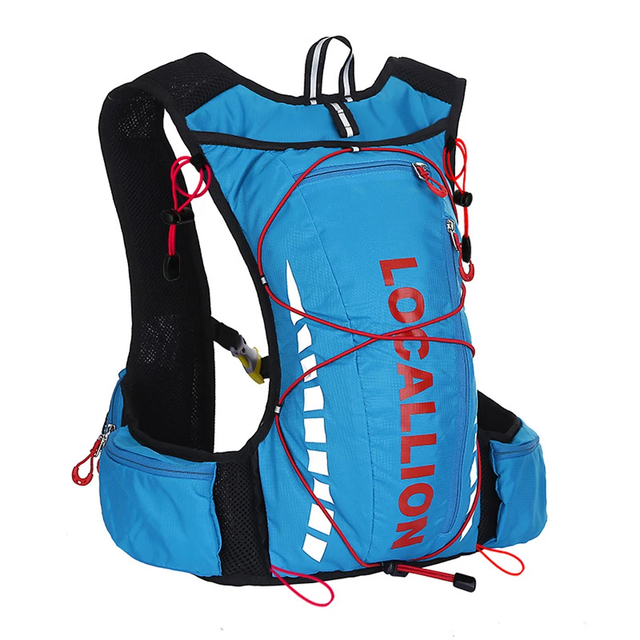 Запуск сумка 10L Для мужчин Для женщин легкие туристические кроссовки рюкзак марафон Фитнес жилет-рюкзак против обезвоживания + 2,0 л воды