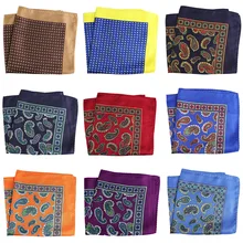 NEW Distinctive 32 x 32 CM Large Handkerchief Man Paisley Print Dot Pocket Square Men Floral Casual Hankies Wedding Acessories