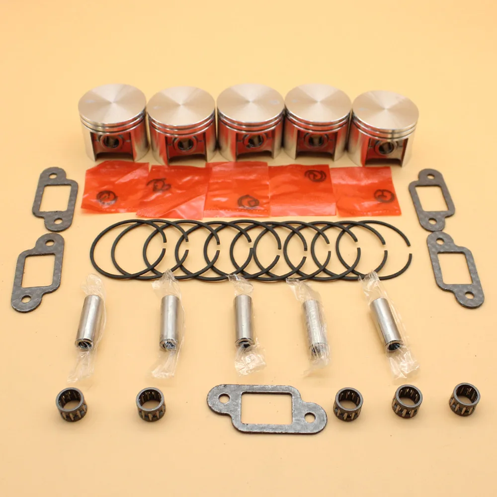 

5Pcs/lot 42.5mm Piston Rings Bearing Muffler Gasket Kit Fit STIHL MS250 MS 250 025 Chainsaw Engine Motor Parts