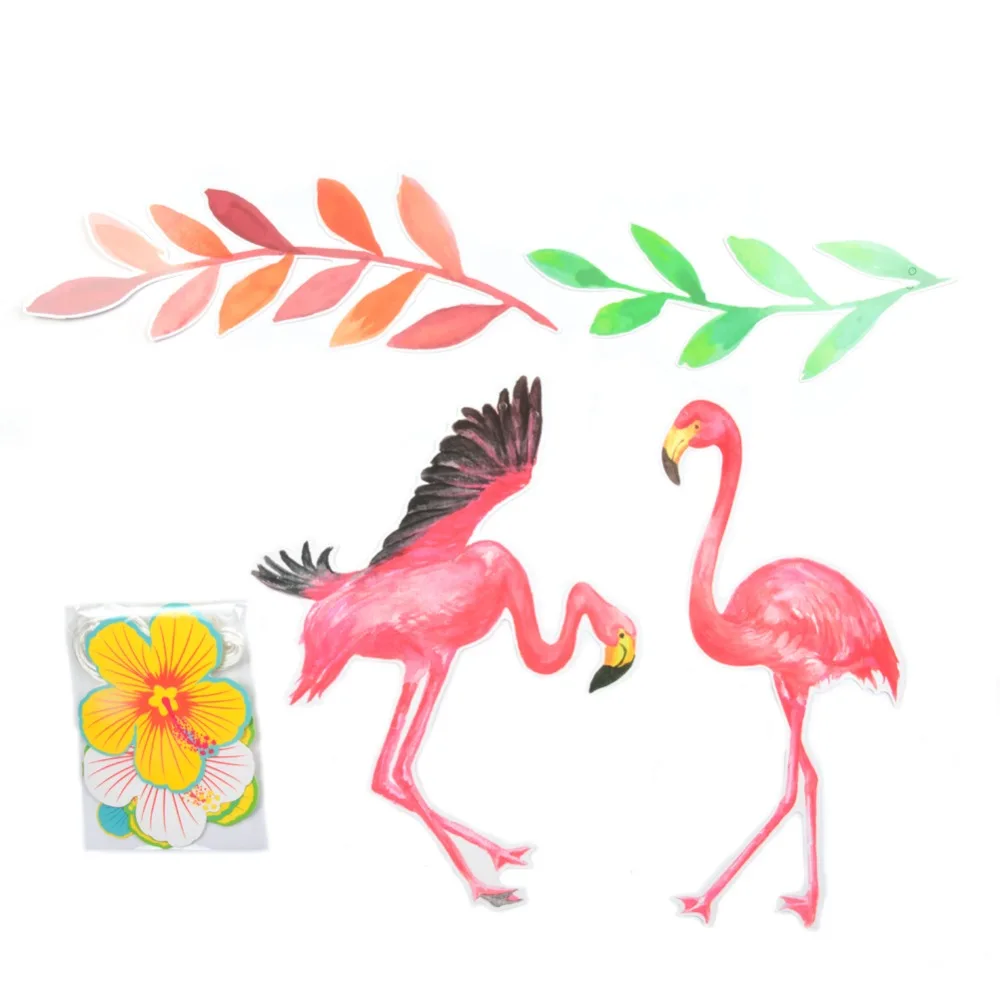 

New! Summer Flamingo Party Banner/Flower Garland for Luau Beach Hawaiian Party Birthday Party Decorations Kids Party Supplies