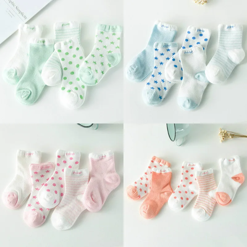 5 пар Детские хлопковые носки с мультяшным принтом|baby socks newborn|baby sockssocks newborn |