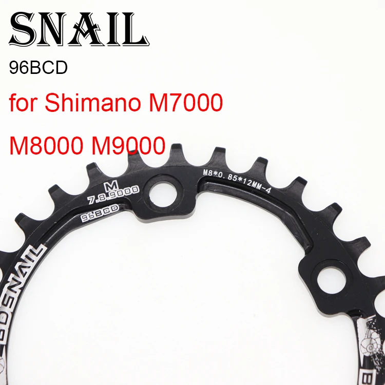 

Snail Chainring 96 BCD Round for Shimano M7000 M8000 M9000 30T/32T/34T/36T/38T tooth Narrow Wide Cycling Bike Bicycle Chainwheel