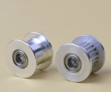 3D Printers Parts GT2 Idler Timing Pulley with bearings 20 Tooth Wheel Bore 3/5/8mm Aluminium Gear Teeth for 10mm belt