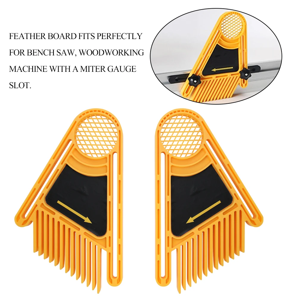 2pcs Multi-purpose Feather Loc Board Set Woodworking Engraving Machine Double Featherboards Miter Gauge Slot Woodwork DIY tools