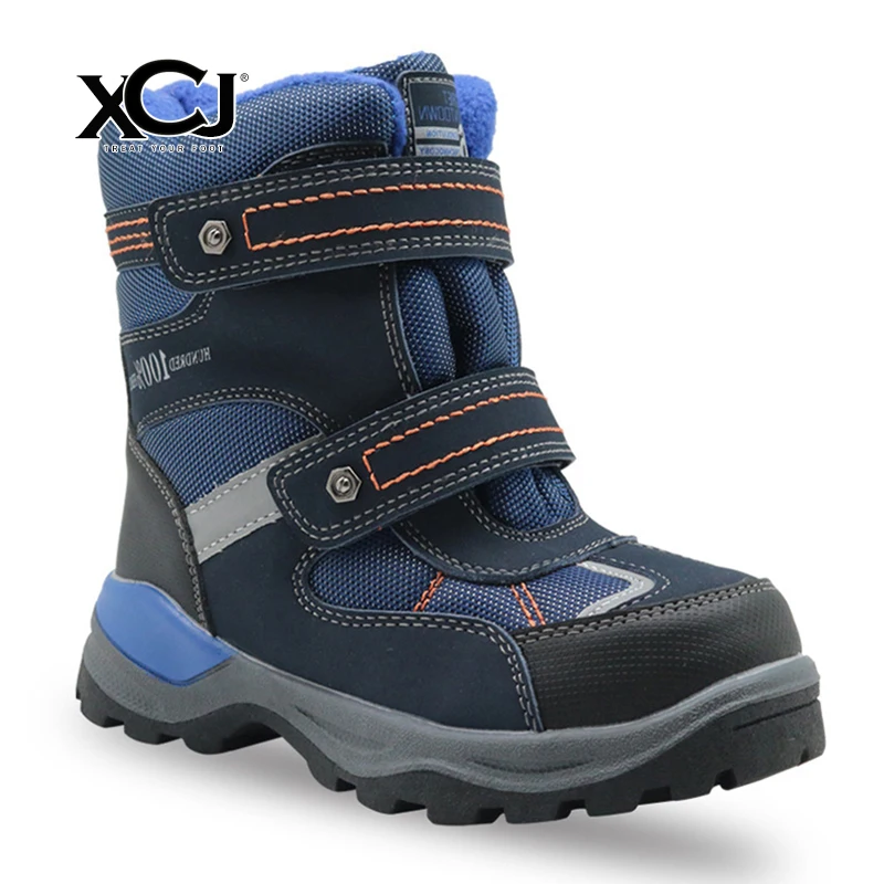 

Children's Winter Boots Kids Shoes Boys Mid Calf Boots Brand Winter Shoes Warm Plush Snow Boots High Quality Footwear XCJ