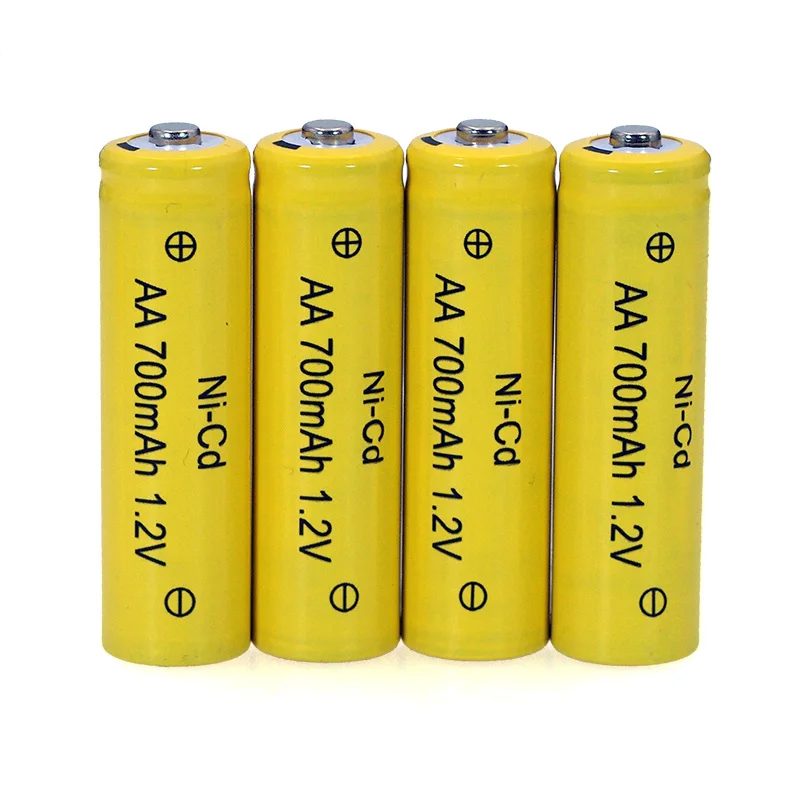 1,2 v NI-CD AA батареи 700mAh перезаряжаемые nicd батареи 1,2 V Ni-Cd aa для электрического дистанционного управления автомобиля игрушки RC ues