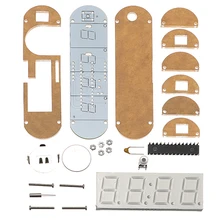 DIY электронные часы модуль комплект SCM цифровой светодиодный набор часов с акриловой оболочкой ATMega328 DIP IC CR22032 кнопочный элемент питания