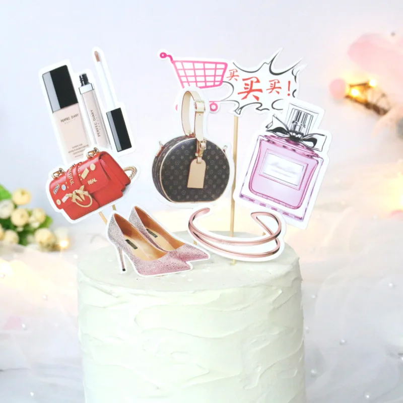 

Luxury goddess bag cake topper wedding cake decoration Birthday cake party decoration