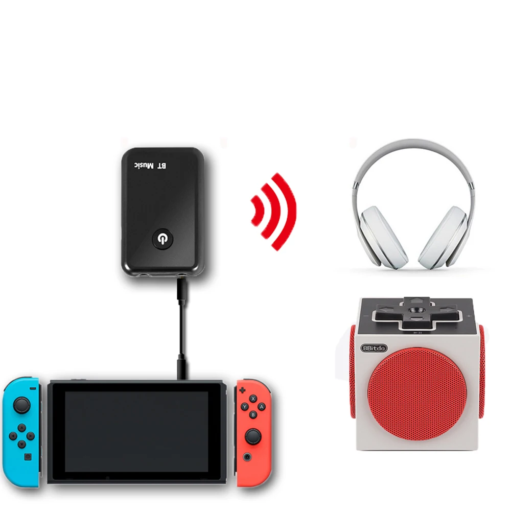 

Bluetooth converter audio transmitter 3.5mm Stereo Wireless Music Audio with 8Bitdo speaker