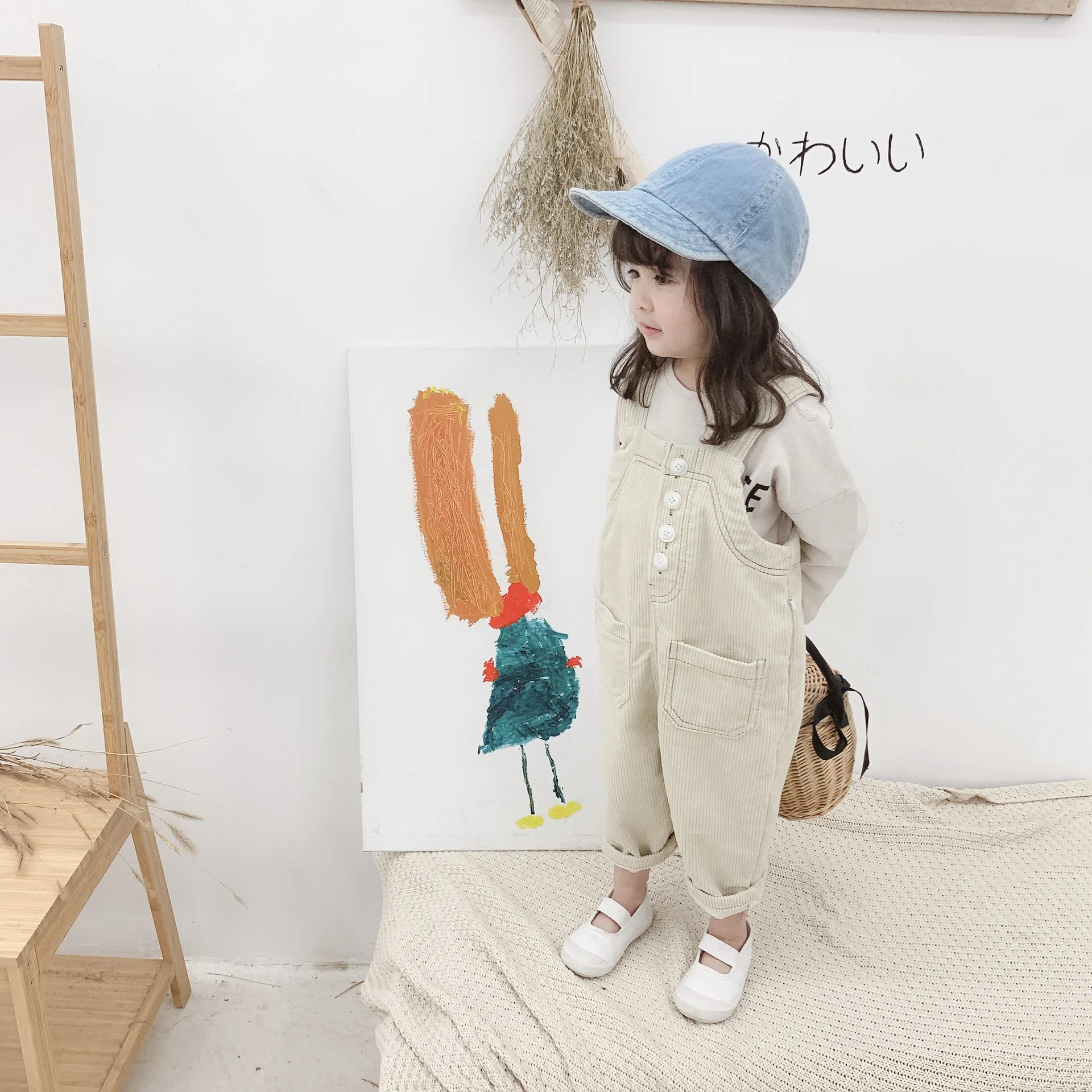 Весенне-осенние комбинезоны для малышей Модный повседневный комбинезон в Корейском стиле для девочек, одежда для детей Детские подтяжки