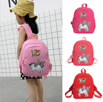 

New Girls Unicorn Schoolbag Kindergarten bag lovely preschool children small backpack