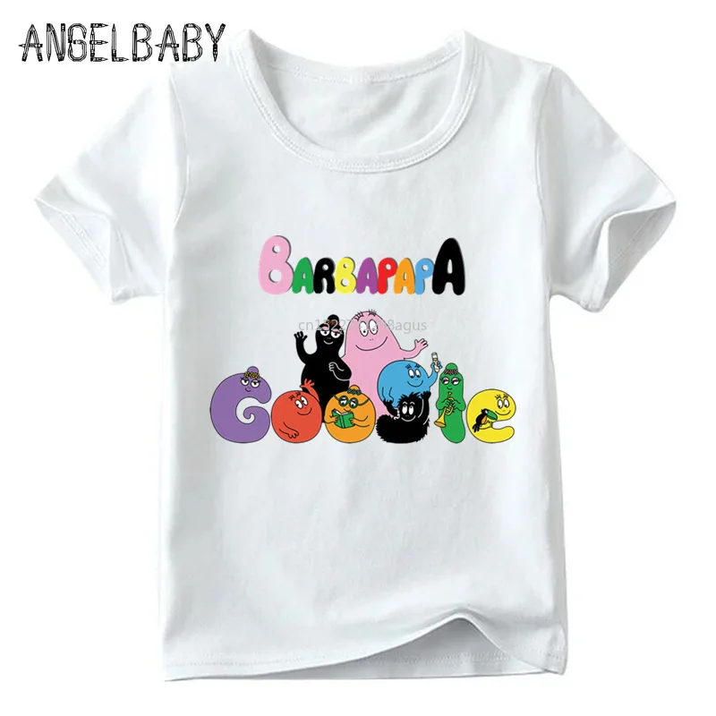 

Children Barbapapa Cartoon Design Tops Boys and Girls T Shirt Funny Baby T-Shirt Kids Casual Clothes,ooo5162