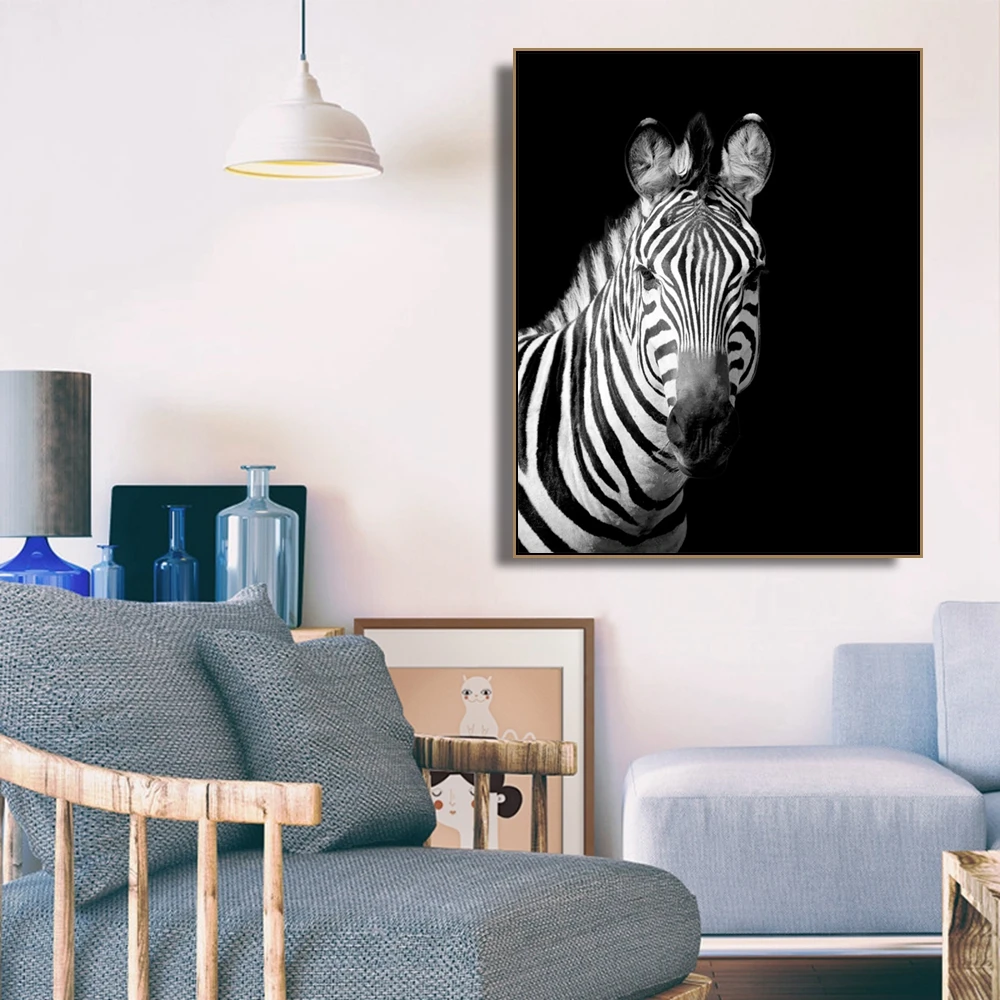 Zebra Photography Animals Print on Canvas Home Decoration Wall Art Oil