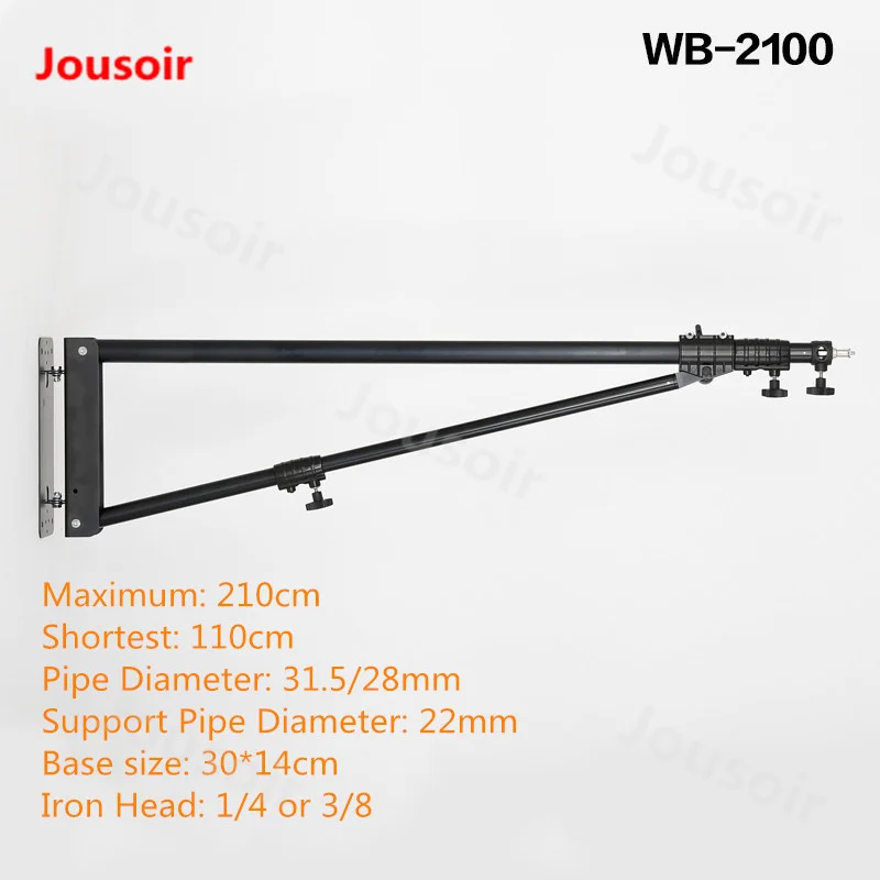 

Falconeyes WB-2100 transverse wall light stand top lamp rack flash stand accessories into the wall bracket wall holder CD50 T06