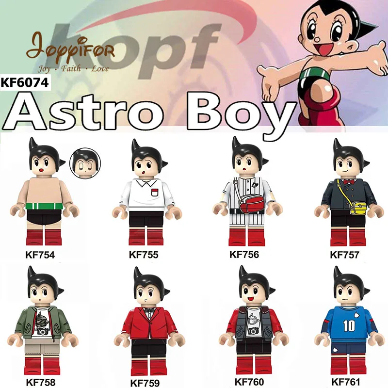 

Joyyifor Japanese cartoon astro boy 8 pcs Model Action Figure LegoINGlys Building Blocks bricks Toys For Children