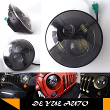 Очень яркие светодиодные рабочие лампы 75 Вт круглые фары черные и Серебристые без тревожного освещения 4x4 дальнего света