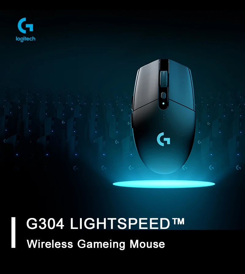 Игровая мышь logitech G304 LIGHTSPEED, беспроводная мышь с датчиком HERO 12000 dpi, 400IPS, батарея с пряжкой для мыши, геймера