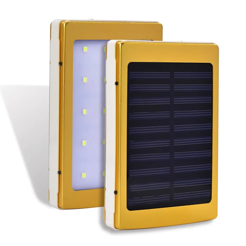 New Power Bank 10000mah Solar With LED External Battery Technology Portable Charger PowerBank For iphone X Samsung Note 8 Xiaomi