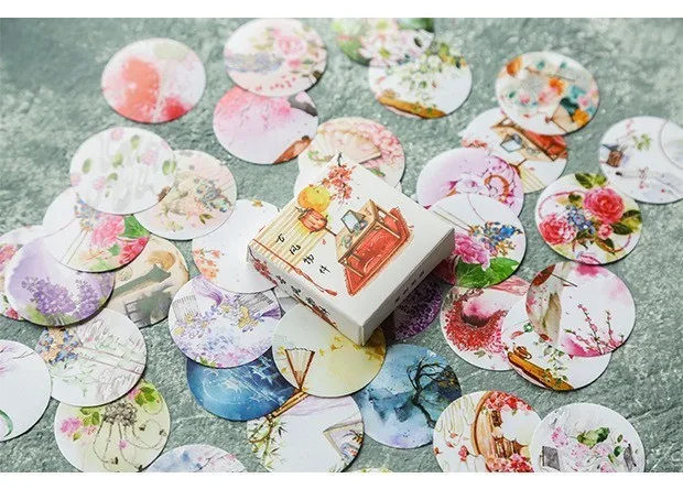 40PCS-box-Color-Cute-Marble-Paper-Sticker-Decoration-Decal-DIY-Album-Scrapbooking-Seal-Sticker-Stationery-Gift(8)