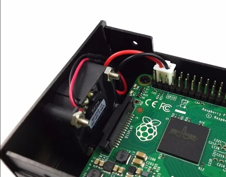 Быстрая Бесплатная Доставка 5 шт./партия 105 мм * 60 мм * 32 мм Raspberry Pi 3 корпус из алюминиевого сплава с вентилятором Rpi B + Raspberry pi 2 алюминиевый