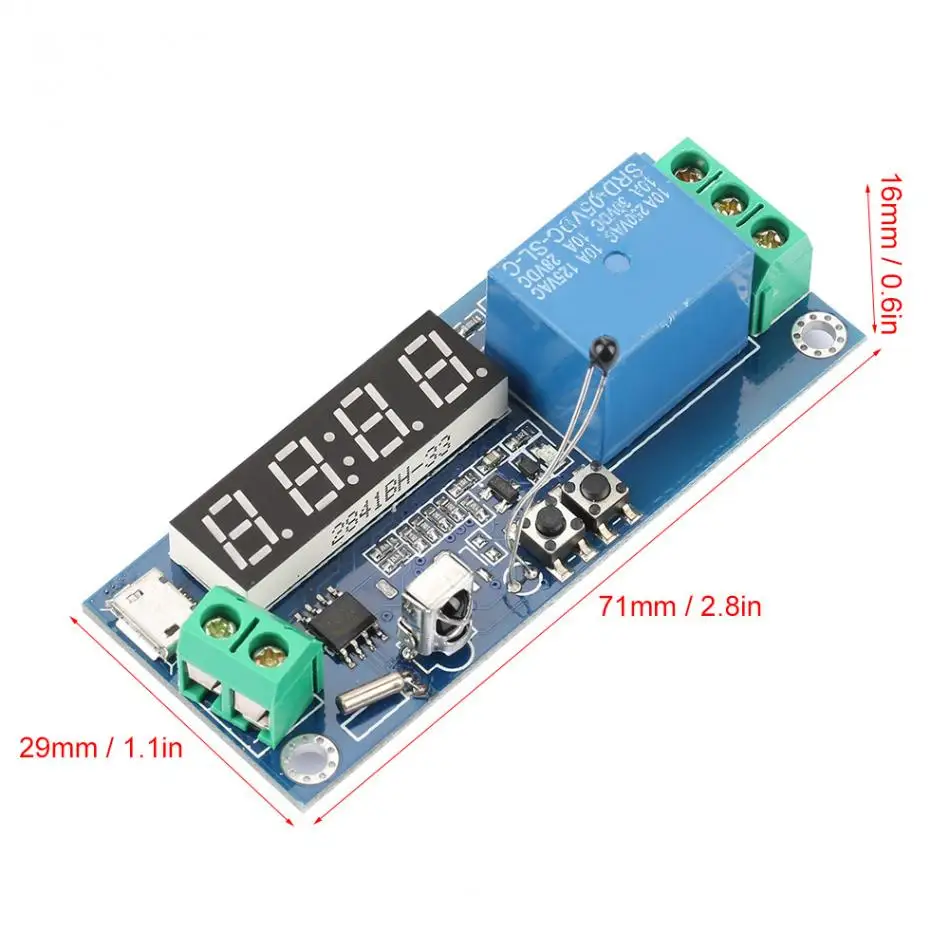 Цифровой измеритель температуры часы релейный модуль задержка цикла/таймер/фиксация переключатель контроллер таймер задержки цикла доска