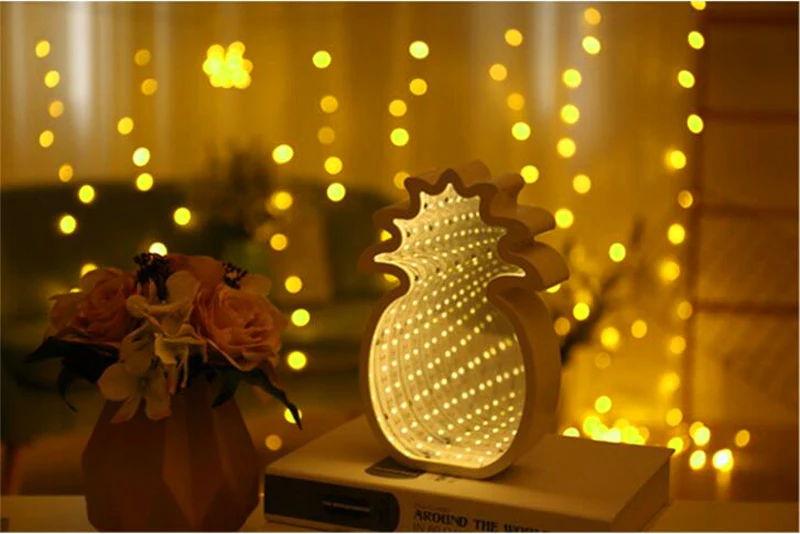 3D Marquee LED Tunnel Lamps Novelty Illusion Star Cloud Pineapple Heart Bell Night Lights Creative Gift Decor Lamp For Wall Desk (21)