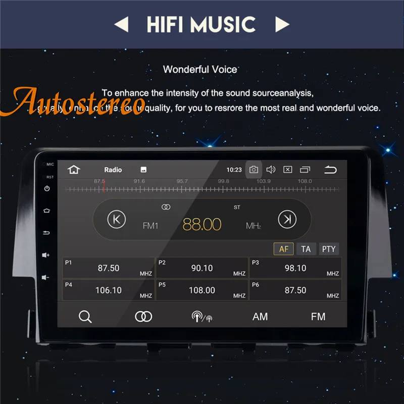 Android 9 автомобильный без dvd-плеера gps-навигация, радио, стерео для Honda Civic мультимедиа магнитола головное устройство