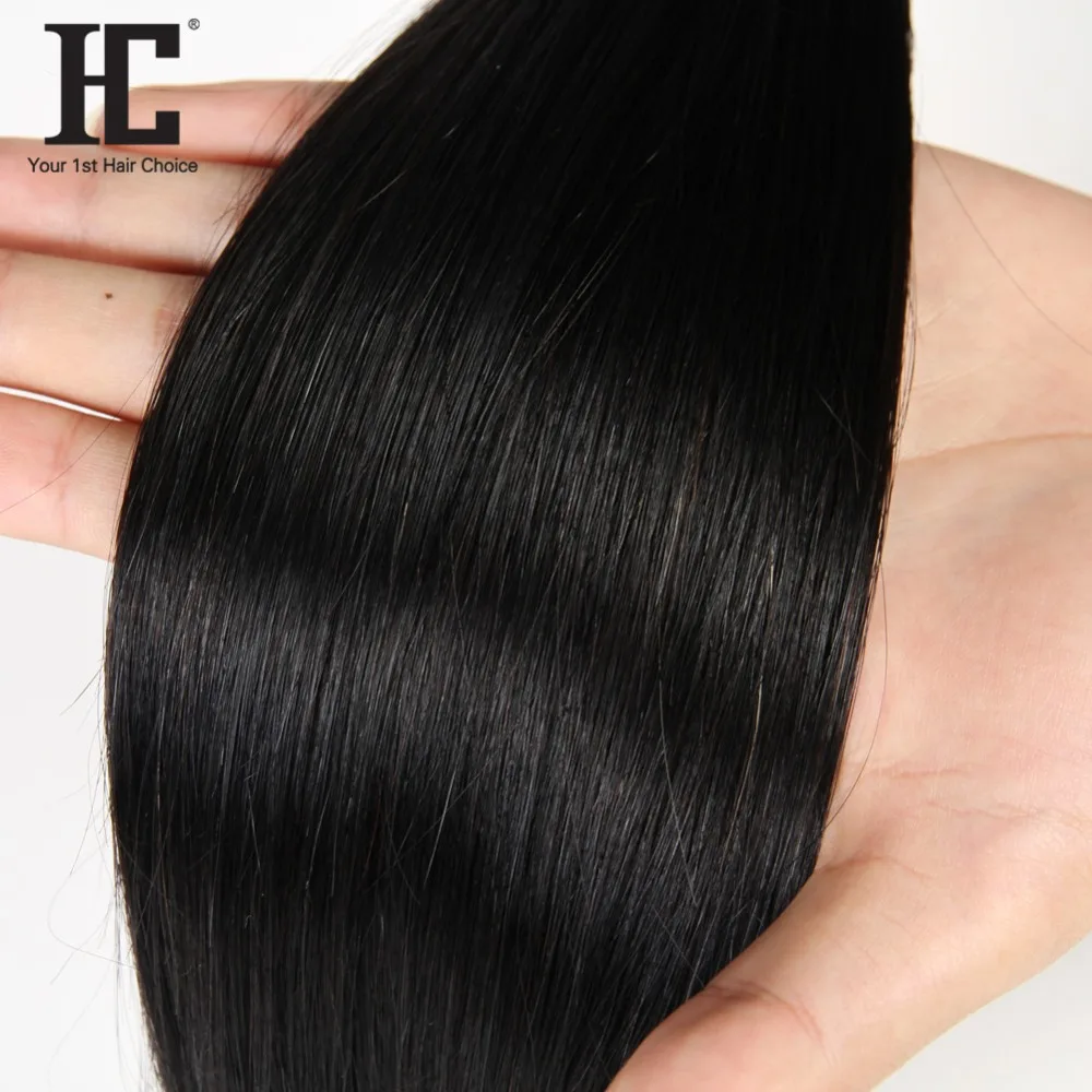 HC Hair Peruvian Straight Hair 3 Bundles Deals 100% Human Weave Bundles 8-28inch Natural Color Non Remy Extensions