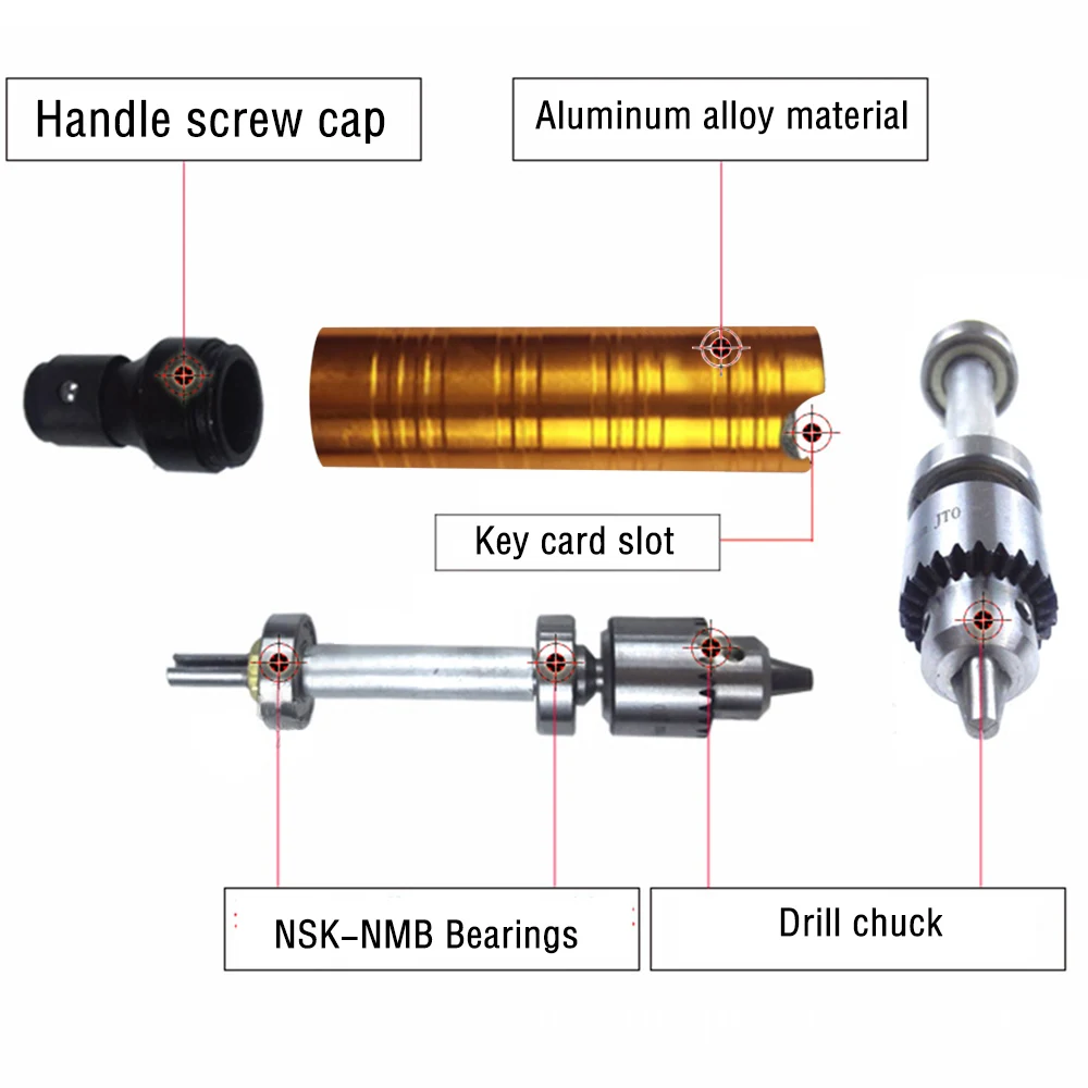 Наконечник рукоятка ключ сверлильный патрон Гибкий вал роторный шлифовальный станок Dremel роторный дропшиппинг Электроинструмент электрическая дрель