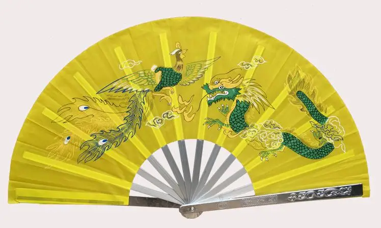 Высокое качество сплав Тай Чи Кунг-фу Вентилятор тайцзи вентилятор боевых искусств вентилятор танец вентиляторы дракон/пион