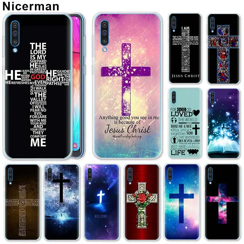 

Soft Case for Samsung Galaxy A50 A70 A40 A20e A10 A30 A80 A6 A8 Plus A7 A9 Cover Bible Verse Jesus Christ Christian LAA1