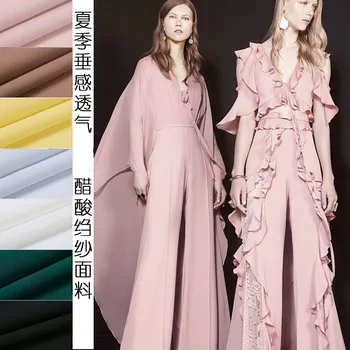 

Thin section of acetic acid summer drape breathable crepe fabric cool mint pure light crepe crepe fabric clothing dress fabric