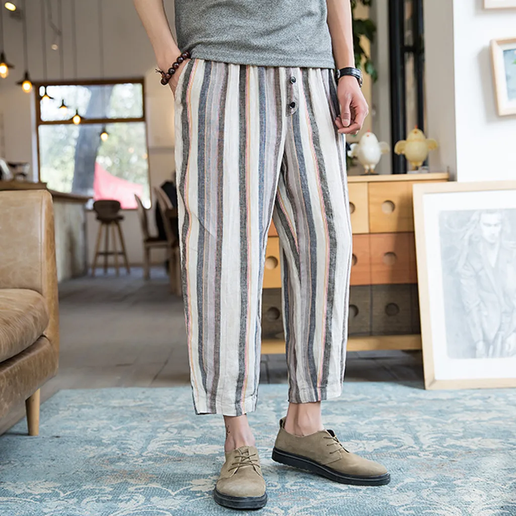 

joggers Men pants sweatpants Splicing Printed Overalls Casual Pocket Sport Work Casual Trouser Men Pants streetwear hip hop Pant