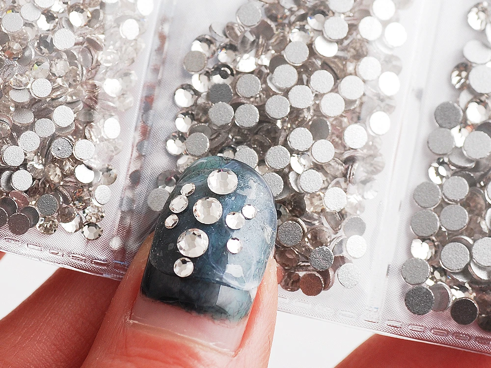 1728 шт. прозрачный кристалл Стекло Камни SS3-SS10 multi малых размеров Дизайн ногтей плоской задней горный хрусталь для Гвозди 3D Дизайн ногтей