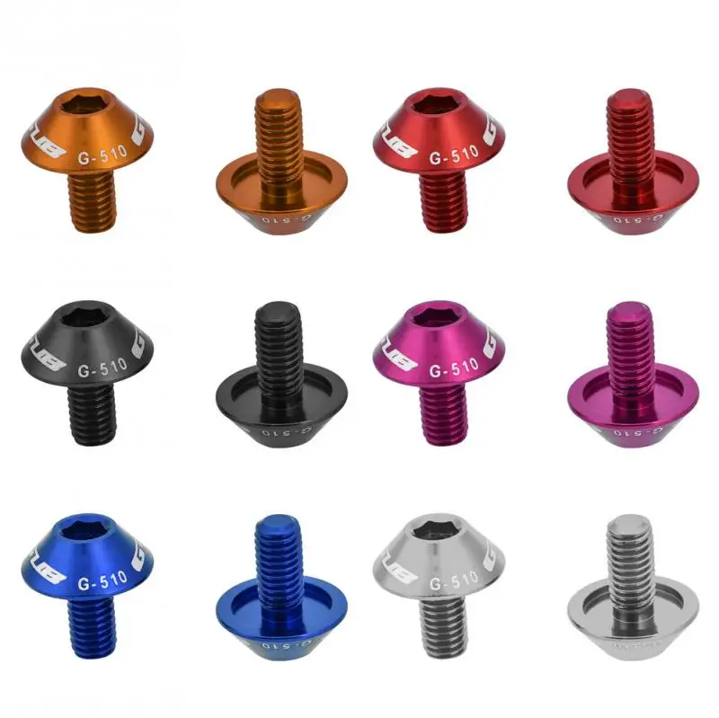 

GUB G-510 2Pcs/lot M5*12mm Aluminum Alloy Bicycle Bottle Cage Holder Screw Bike Handlebar Stem Bolts