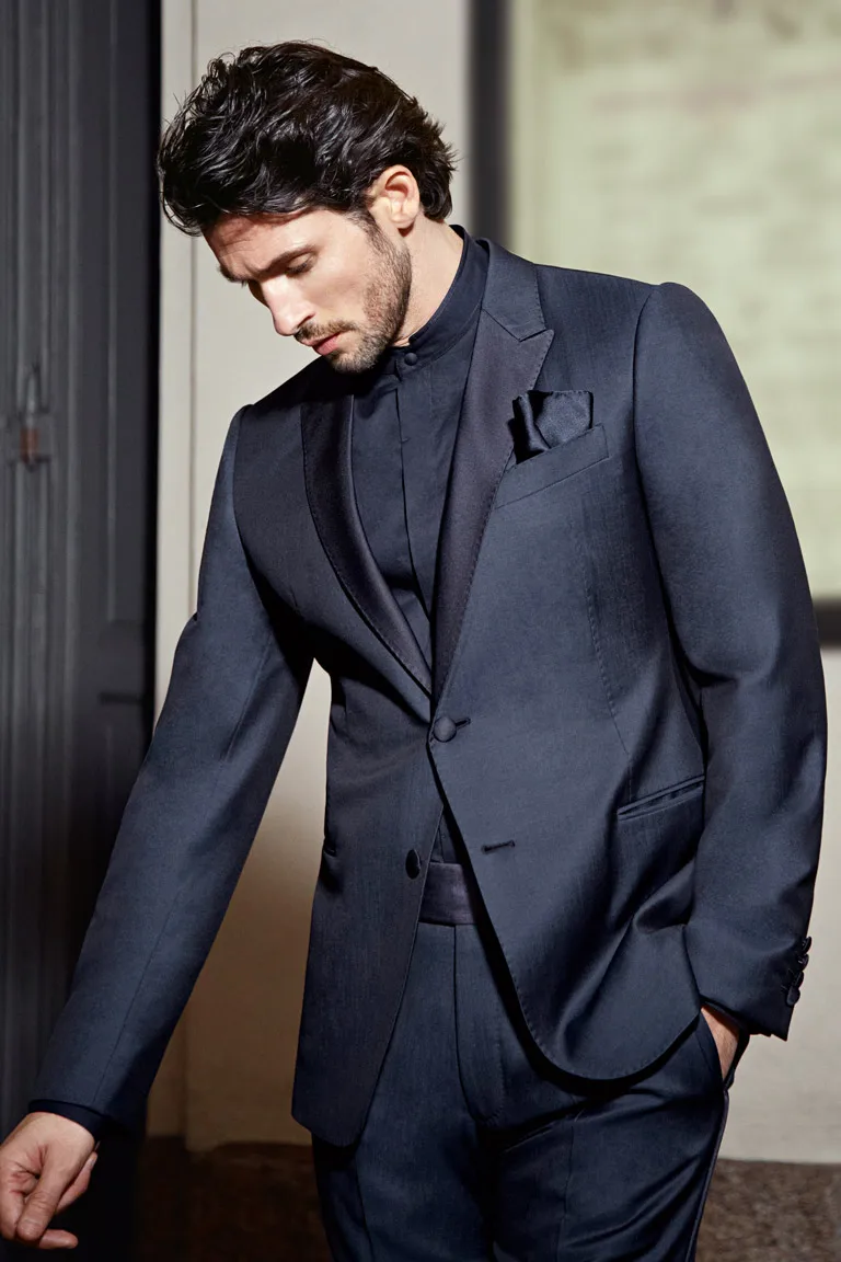 Latest Coat Pant Designs Black Custom Formal Groom Blazer