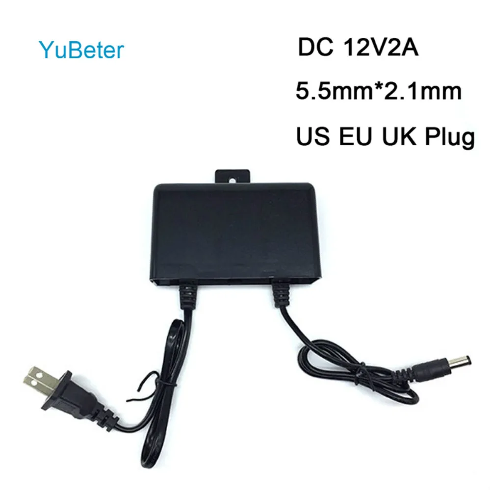 YuBeter IP камеры DC12V2A адаптер питания зарядное устройство Трансформатор Адаптер IP камеры США ЕС Великобритания штекер 5,5 мм* 2,1 мм