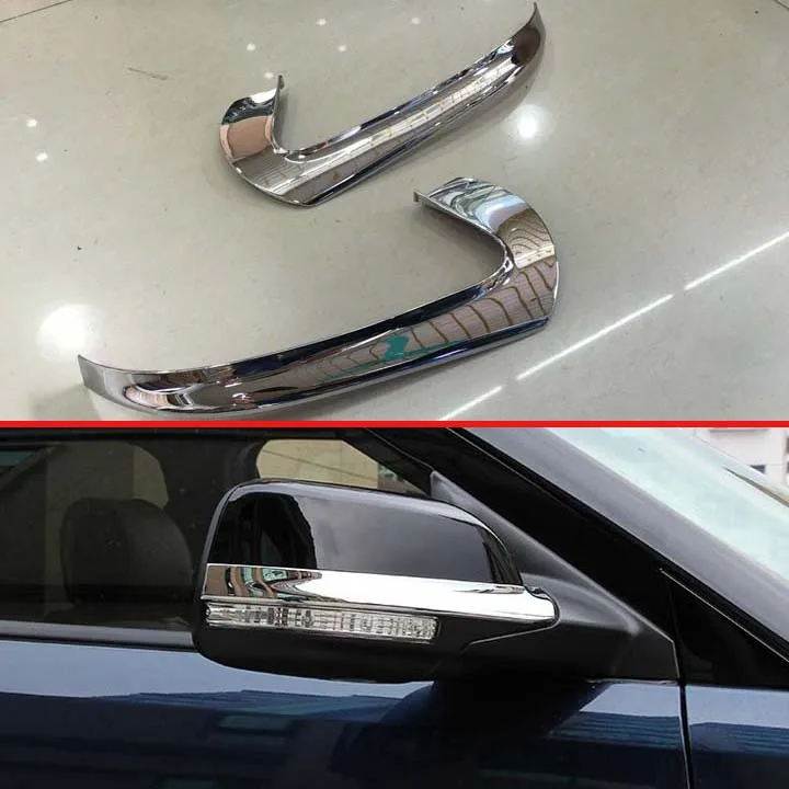 

2Pcs Car Styling For Ford Explorer Sport 2016 2017 ABS Chrome Side Door Mirror Rubbing Strip Rearview Mirror Decoration Cover