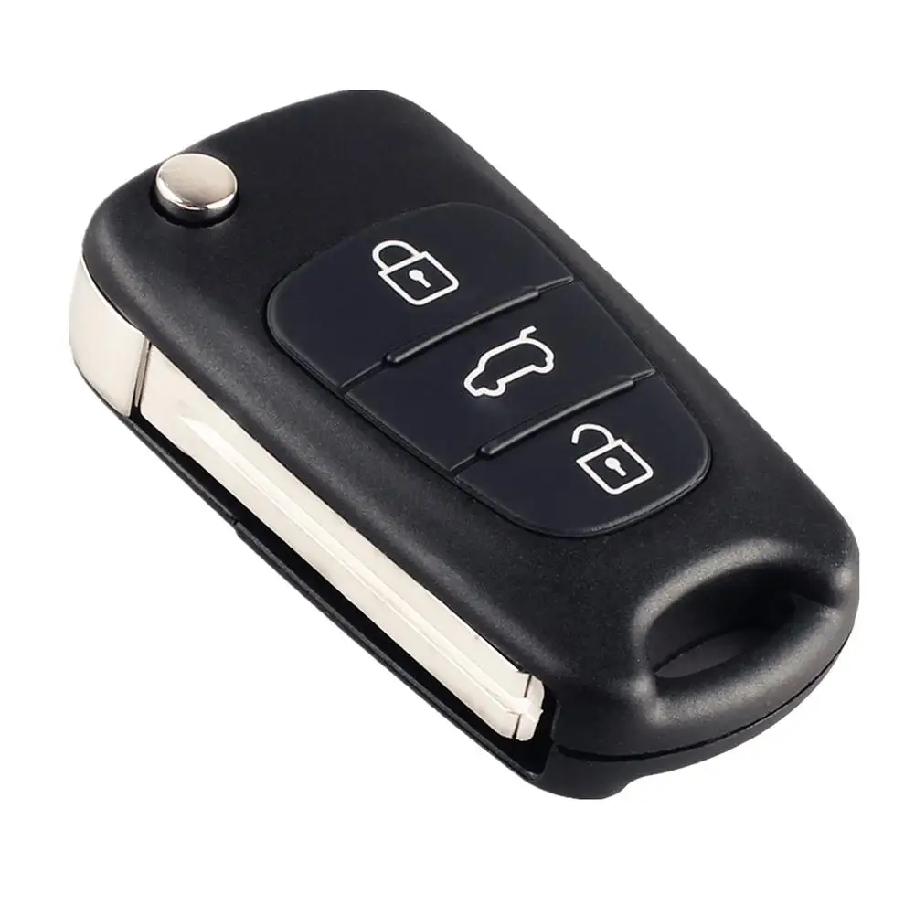 

New Replacement ABS Car Key Shell Flip Car Key Shell for KIA K2 K5 Sportage Cerato Rio Remote Case with 3 Button