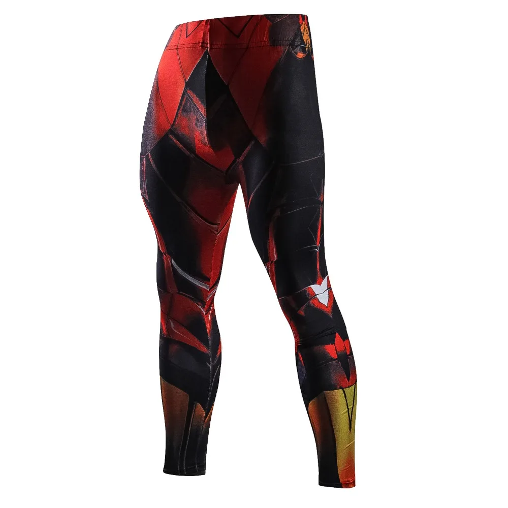 

Men Skinny Compression Pants Superman Spiderman Iron Man Batman Leggings Sweatpants 3D Fitness Bodybuilding Elastic Trousers