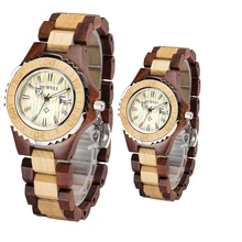 BEWELL деревянные кварцевые деловые мужские часы, повседневные часы для женщин, влюбленных пар 30 м, водонепроницаемые наручные часы с роскошной фирменной коробкой 100B