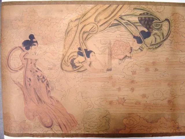 

Китайская живопись династии Цин, волшебная волна Dunhuang long345cm