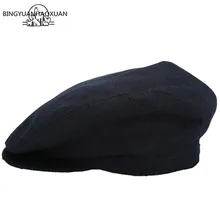 BINGYUANHAOXUAN елочка модели Для мужчин берет нежный Для мужчин ретро газетчик Кепки Повседневное без каблука Шапки для Для женщин восьмиугольная Кепки Boinas Hombres