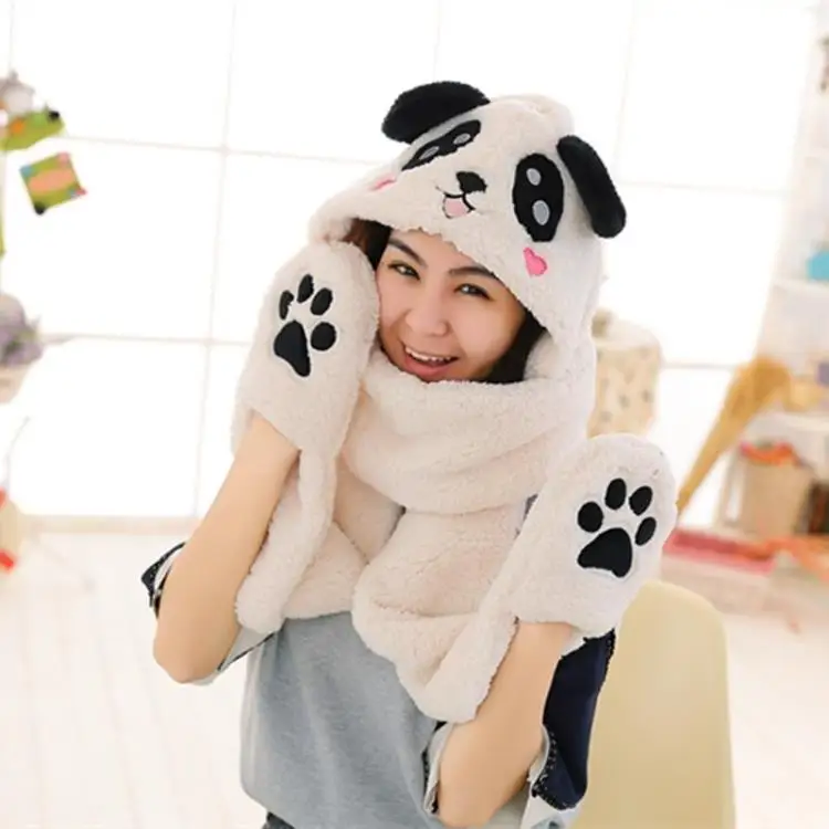 

Autumn and winter cute animal panda hat plush cartoon lovers parent-child tide cap56cmHead circumference is about