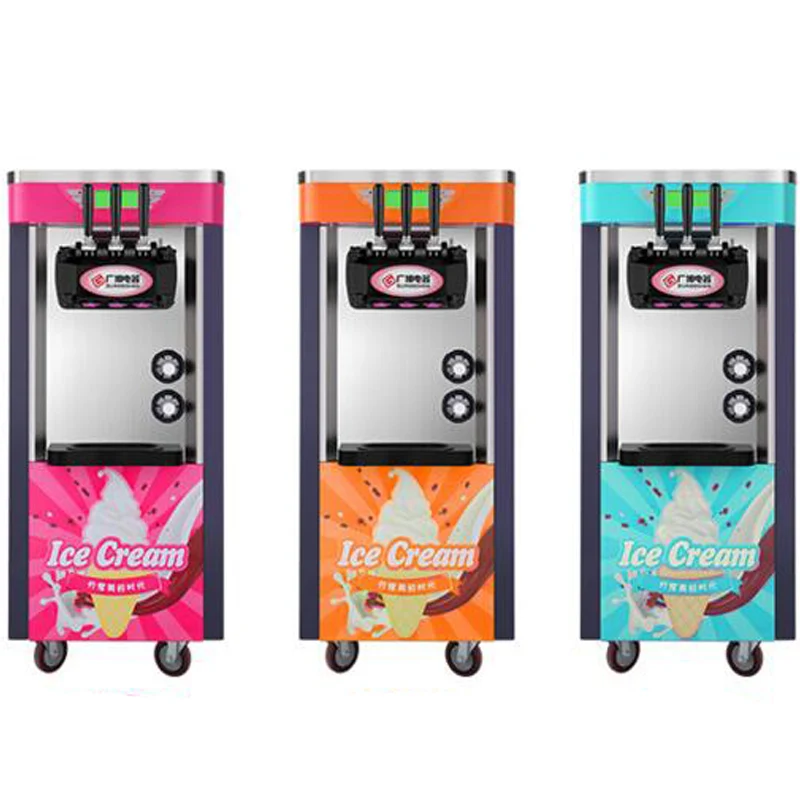 

Automatic Ice Cream Machine 2100W Three - Color Vertical Ice Cream Machine Intelligent Sweetener Ice Cream Machine BJ918CW-D2