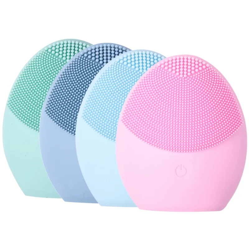 Facial Cleansing Brush Sonic Vibration Face Cleaner Silicone Deep Pore Cleaning Electric Face Cleanser Waterproof Massager Soft|Cleansers|   - AliExpress