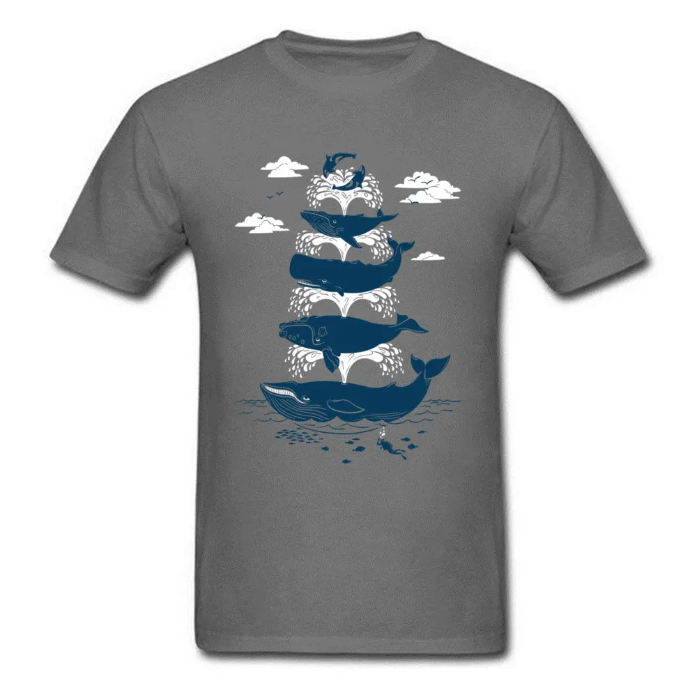 Men Retro Casual Tops Tees Crew Neck Summer/Autumn 100% Cotton T-shirts Summer Short Sleeve Whale of a Time T-Shirt Whale of a Time carbon