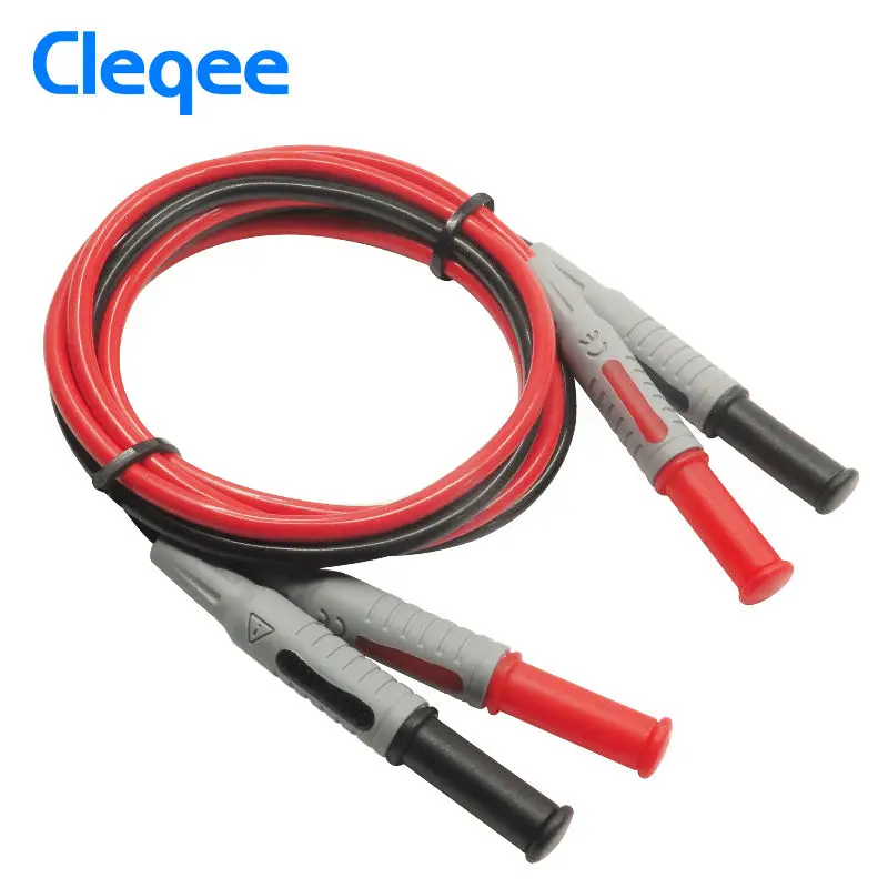 Cleqee P1032 Silicone Wire Multimeter Test Cable Injection Molded 4mm Banana Plug Test Line